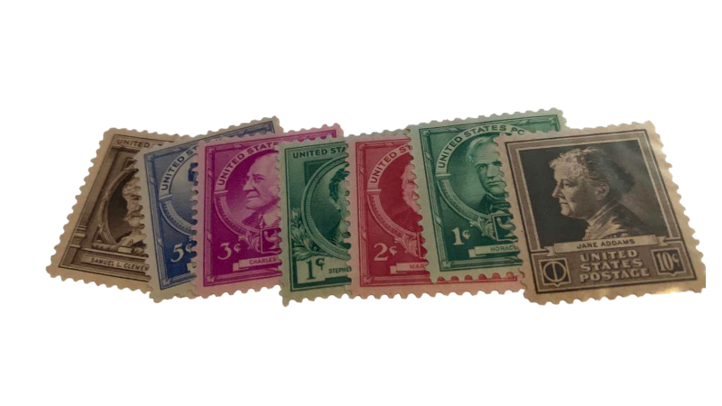 Photo 1 of UNITED STATES 1940 FAMOUS AMERICANS STAMPS