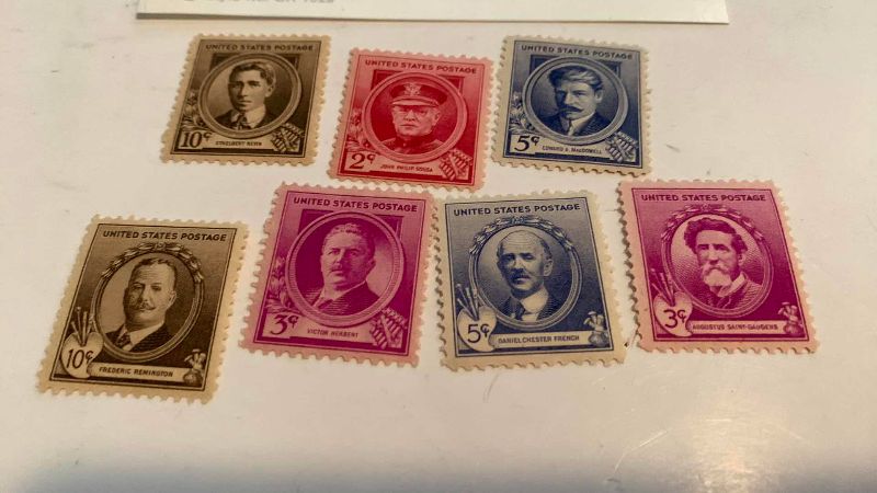Photo 1 of UNITED STATES 1940 FAMOUS AMERICANS STAMPS
