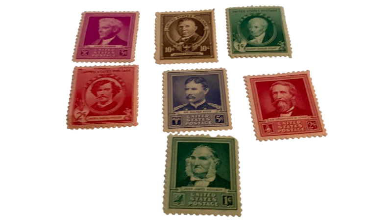 Photo 1 of UNITED STATES 1940 FAMOUS AMERICANS STAMPS
