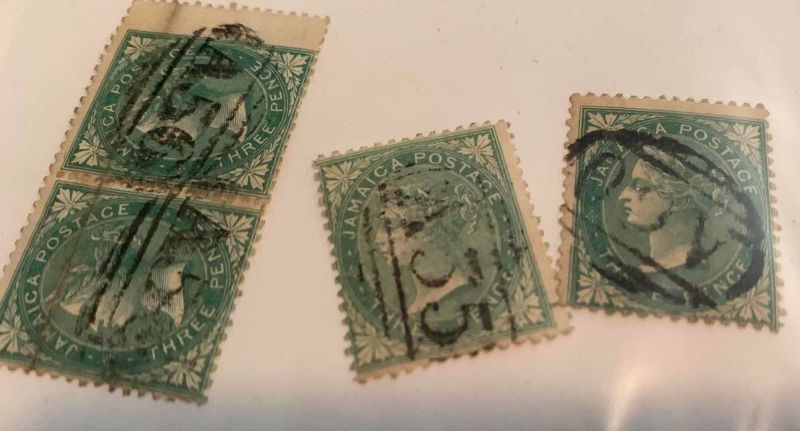 Photo 1 of JAMAICA 1890 QUEEN VICTORIA STAMP