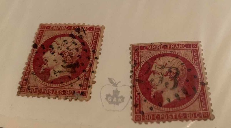 Photo 1 of FRENCH 1860 EMPIRE STAMPS
