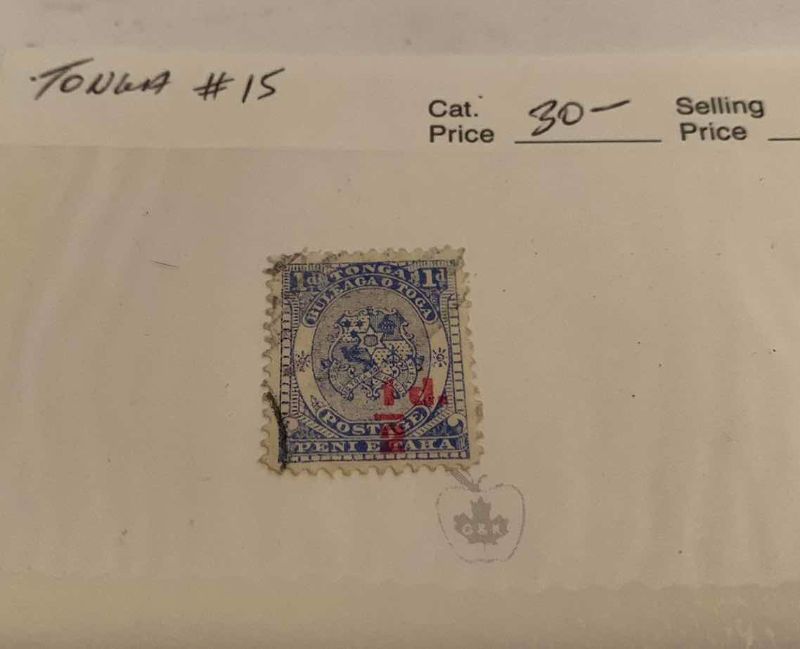 Photo 1 of TONGA 1892 ULTRAMARINE STAMP