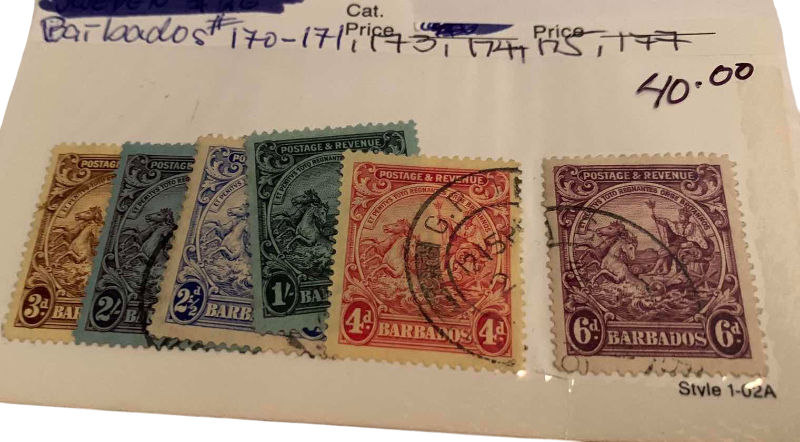 Photo 1 of BARBADOS 1937 BRITANNIA STAMPS