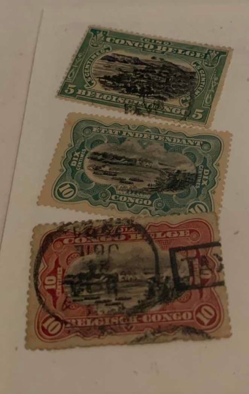 Photo 1 of BELGIAN CONGO 1909 10 CENTIMES STAMPS