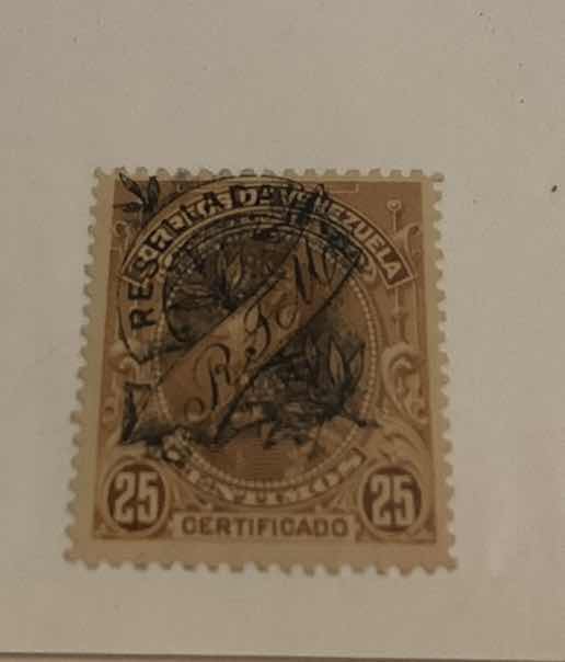 Photo 1 of VENEZUELAN 1900 REGISTRATION SIMON BOLIVAR STAMPS