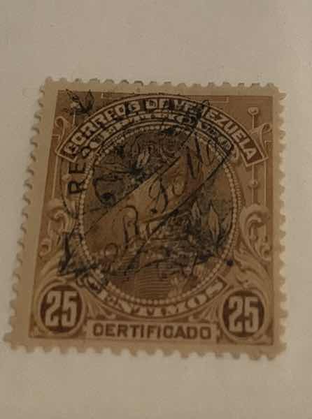 Photo 1 of VENEZUELAN 1900 REGISTRATION SIMON BOLIVAR STAMPS