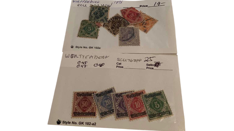 Photo 1 of WIRTTENBERG 1875 AND 1919 STAMPS