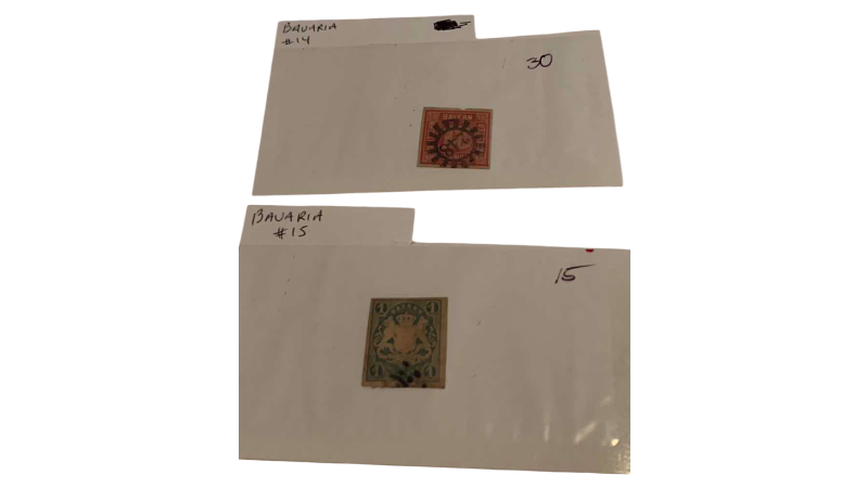 Photo 1 of BARVARIA 1867 AND 1850 STAMPS