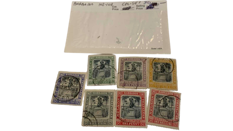 Photo 1 of BARBADOS 1906 NELSON CENTENARY STAMPS