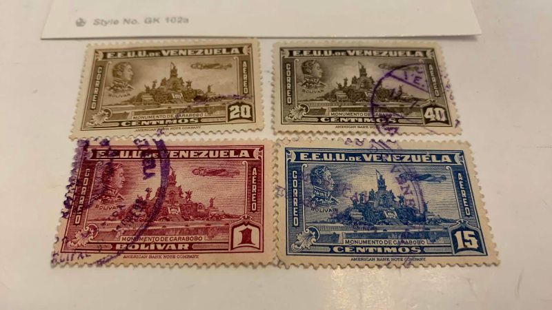 Photo 1 of VENEZUELA 1938 BATTLE OF CARABOBO STAMPS