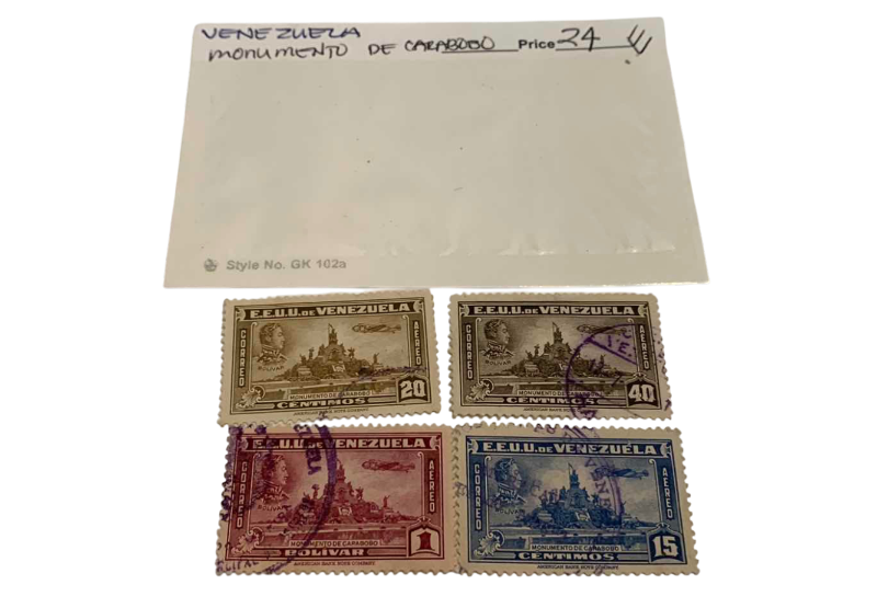 Photo 1 of VENEZUELA 1938 BATTLE OF CARABOBO STAMPS