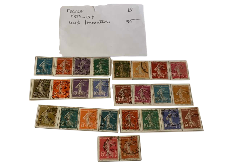 Photo 1 of FRANCE 1906 SOWER SERIES STAMPS