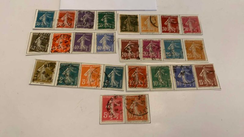 Photo 1 of FRANCE 1906 SOWER SERIES STAMPS