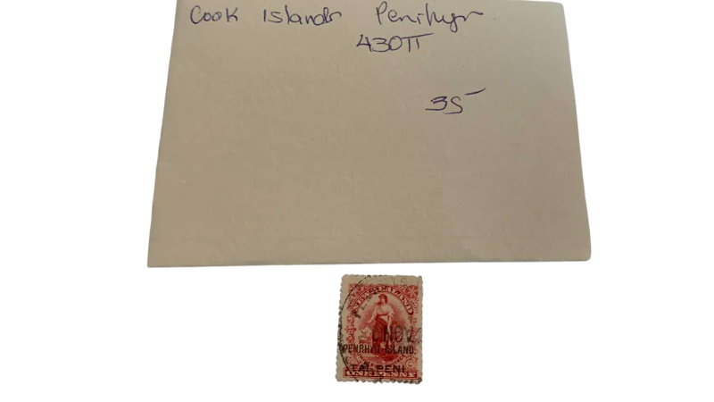Photo 1 of COOK ISLAND PENRHYN 1902 STAMP