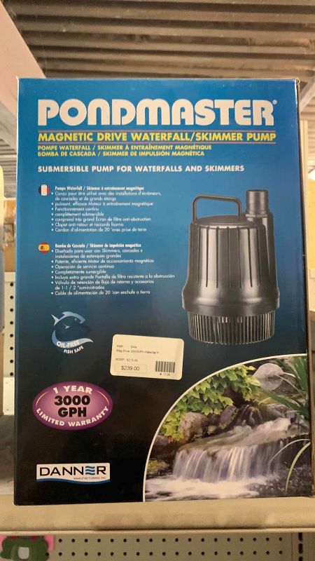 View 2 of PONDMASTER MAGNETIC DRIVE WATERFALL SKIMMER PUMP 3000 GPH