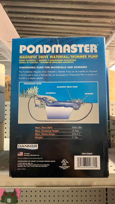 View 3 of PONDMASTER MAGNETIC DRIVE WATERFALL SKIMMER PUMP 3000 GPH