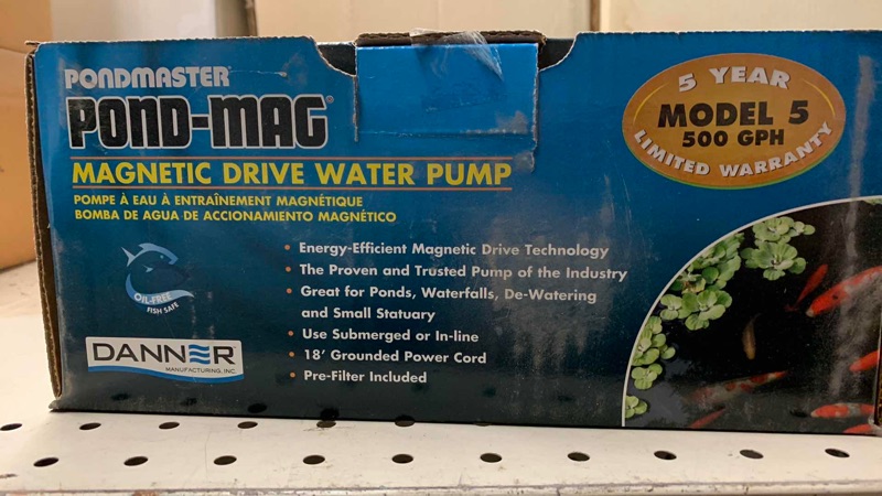 View 2 of $101 PONDMASTER POND-MAG MAGNETIC DRIVE WATER PUMP MODEL FIVE 500 GPH