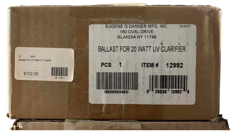 View 1 of BALLAST FOR 20 WATT UV CLARIFIER ITEM NUMBER 12992