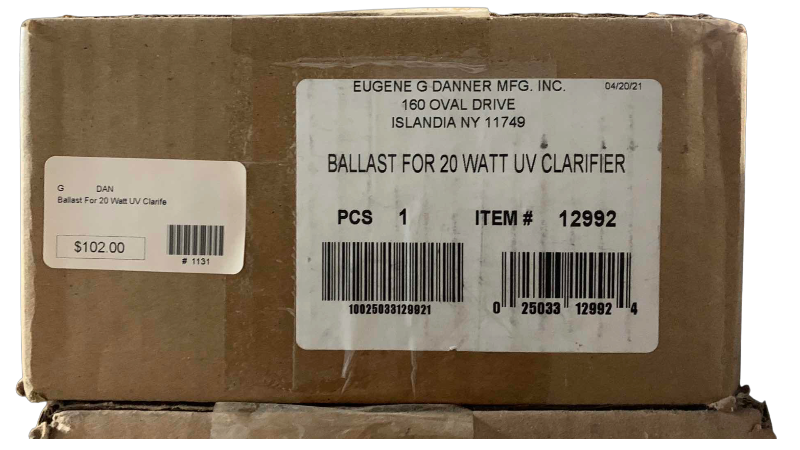 View 1 of BALLAST FOR 20 WATT UV CLARIFIER ITEM NUMBER 12992