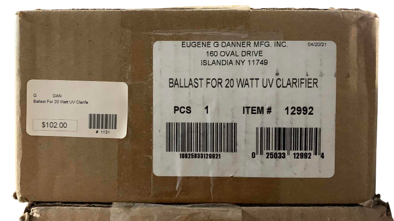 View 1 of BALLAST FOR 20 WATT UV CLARIFIER ITEM NUMBER 12992