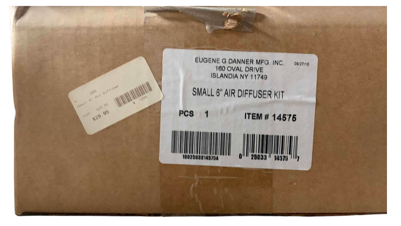 View 1 of SMALL 6 INCH AIR DIFFUSER KIT ITEM NUMBER 14575