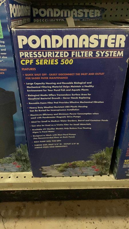 View 2 of PONDMASTER PRESSURIZED FILTER SYSTEM CPF SERIES 500 500 GALLON POND CAPACITY