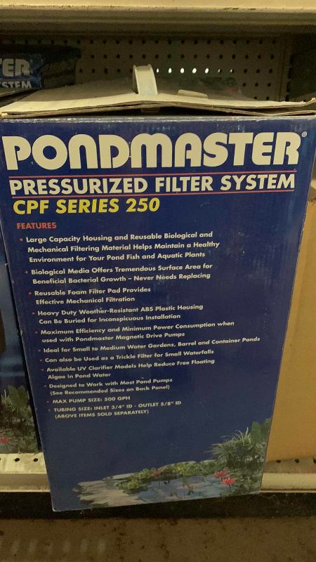 View 2 of PONDMASTER PRESSURIZED FILTER SYSTEM CPF SERIES 250 250 GALLON POND CAPACITY