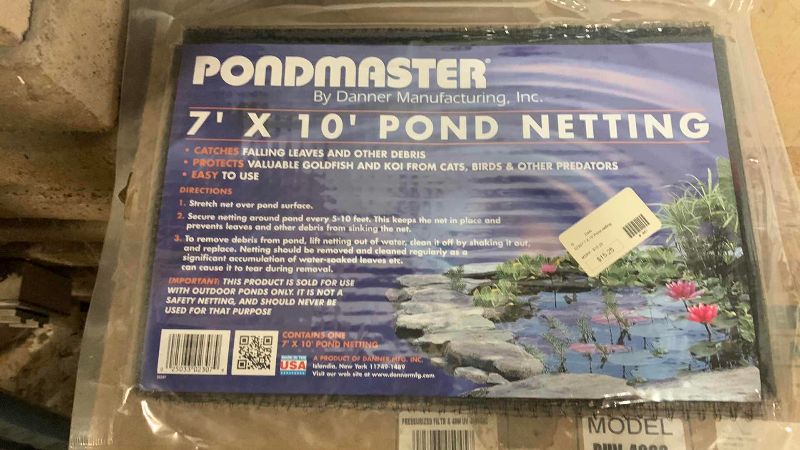 View 2 of TWO PONDMASTER POND NETTING 7’ X 10’