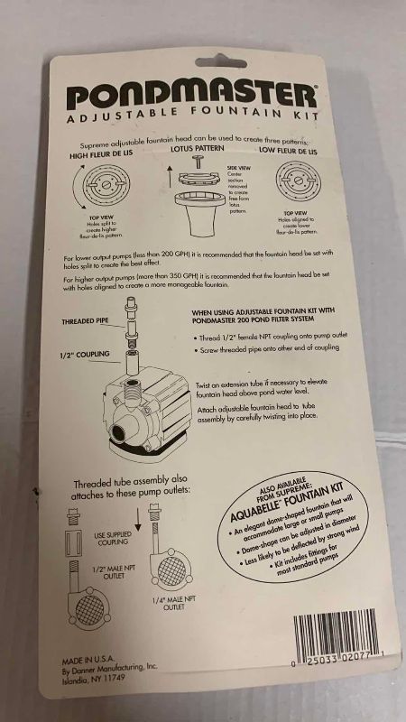 View 3 of THREE PONDMASTER ADJUSTABLE FOUNTAIN KITS