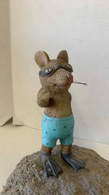 View 2 of MICE SWIMMING SCULPTURE 12 INCHES TALL