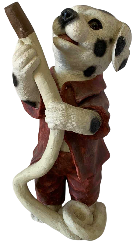 View 1 of RESIN DOG FOUNTAIN, 14 INCHES TALL