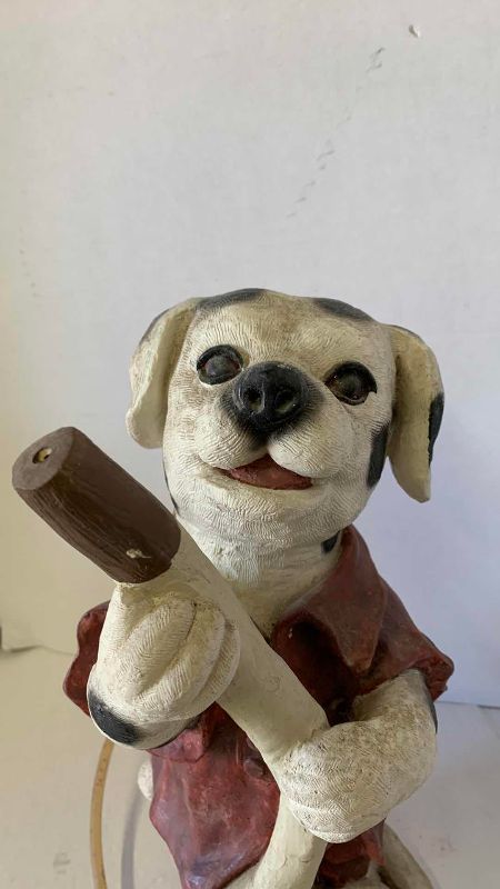 View 3 of RESIN DOG FOUNTAIN, 14 INCHES TALL