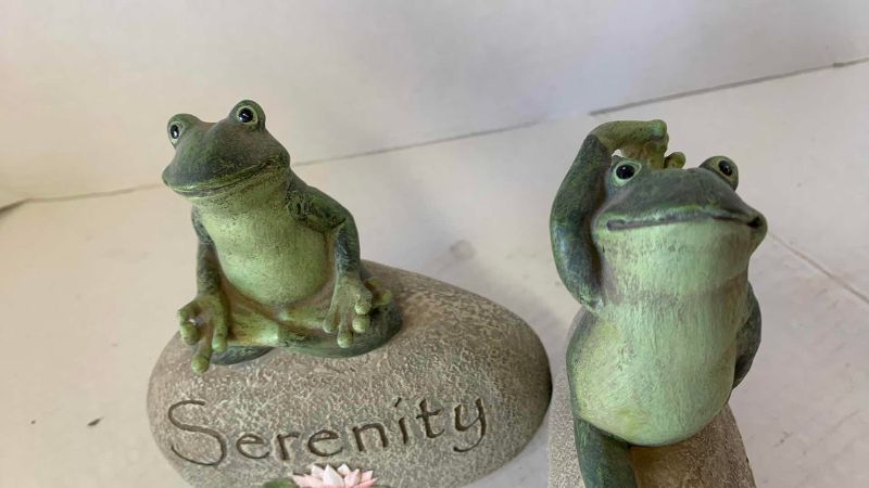 View 2 of PAIR OF YOGA FROGS 6” X 6“