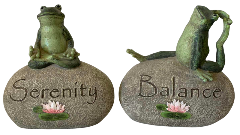 View 1 of PAIR OF YOGA FROGS 6” X 6“