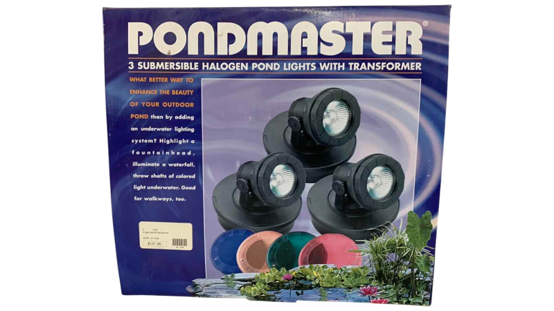 View 1 of PONDMASTER THREE SUBMERSIBLE HALOGEN POND LIGHTS WITH TRANSFORMER