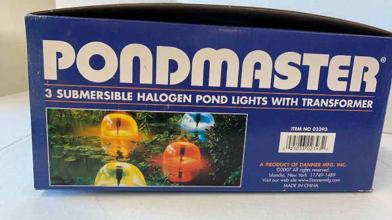 View 3 of PONDMASTER THREE SUBMERSIBLE HALOGEN POND LIGHTS WITH TRANSFORMER