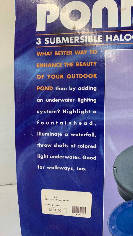 View 4 of PONDMASTER THREE SUBMERSIBLE HALOGEN POND LIGHTS WITH TRANSFORMER