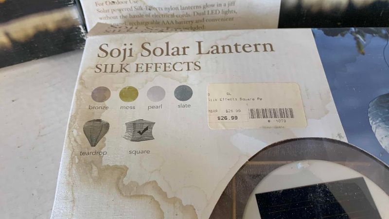 View 4 of FOUR SOJI SOLAR LANTERNS SILK EFFECTS