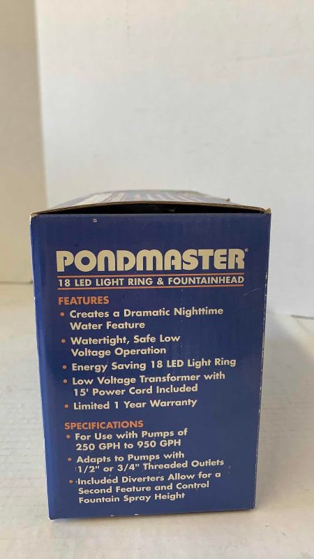 View 4 of PONDMASTER 18 LED LIGHTING AND FOUNTAIN HEAD