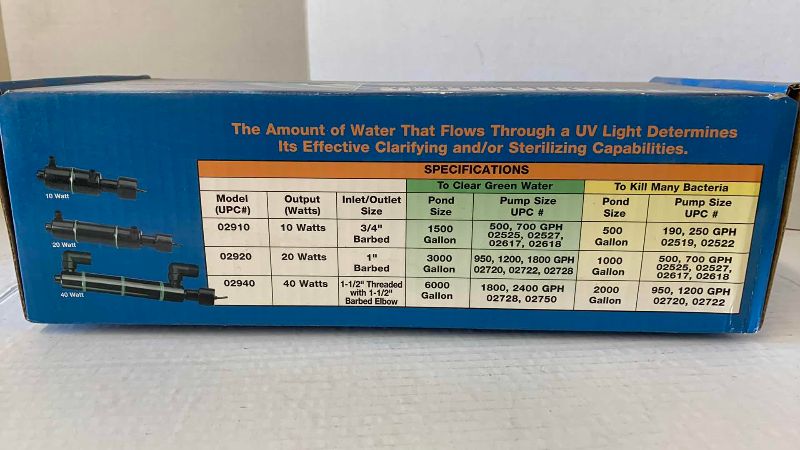 View 3 of PONDMASTER SUBMERSIBLE ULTRAVIOLET CLARIFIER – STERILIZER