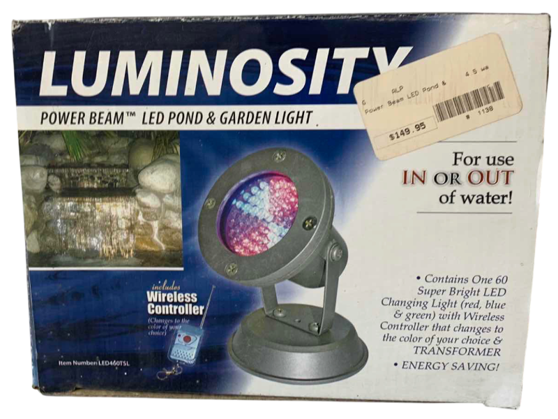 View 1 of LUMINOSITY POWER, BEAM LED POND AND GARDEN LIGHT WITH WIRELESS CONTROLLER