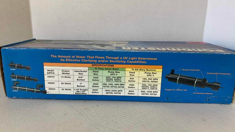 View 4 of POND MASTER SUBMERSIBLE ULTRAVIOLET CLARIFIER – STERILIZER 20 W