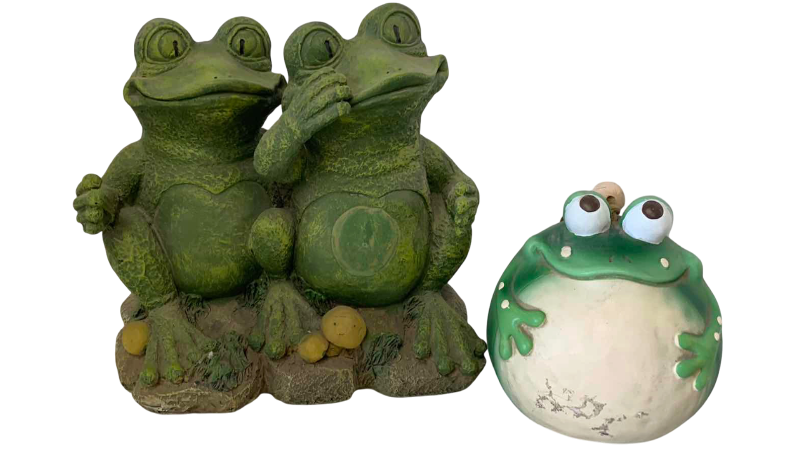 View 1 of RESIN FROGS TALLEST IS 8 1/2 INCHES