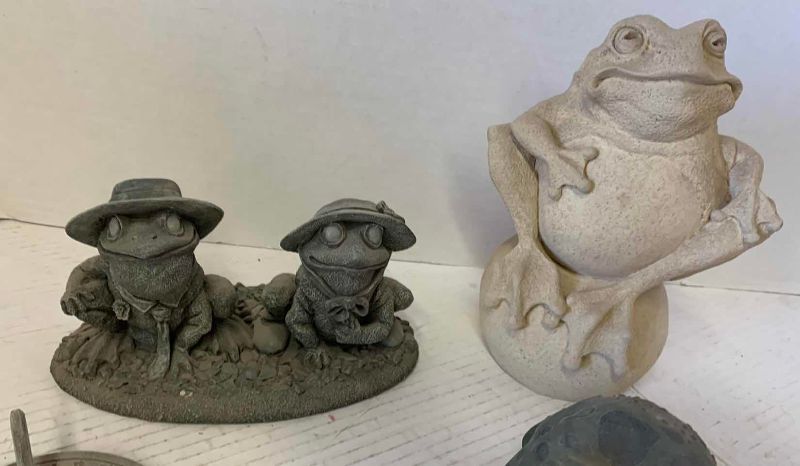 View 3 of ASSORTED RESIN FROGS TALLEST 8 INCHES