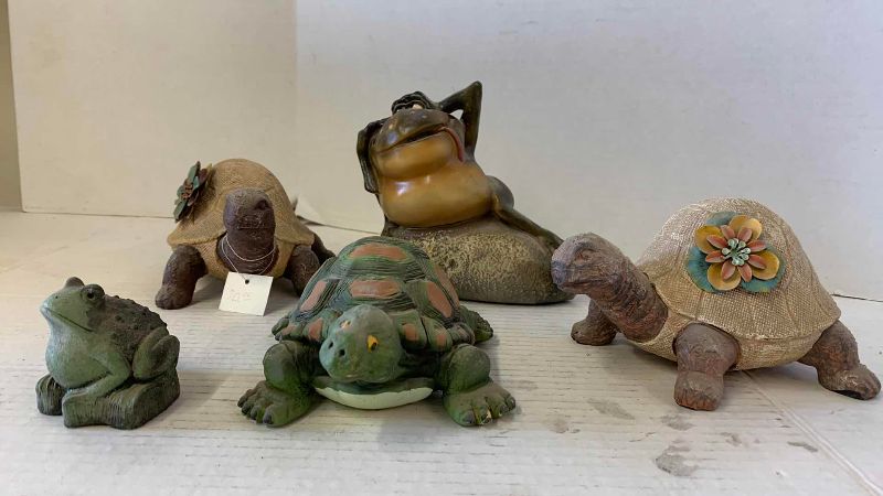 View 2 of ASSORTED FROGS AND TURTLES TALLEST 6 INCHES