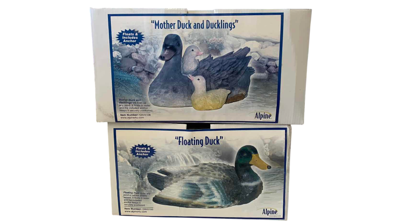 View 1 of SET OF FLOATING DUCKS INCLUDES MOTHER, DUCK, AND DUCKLINGS