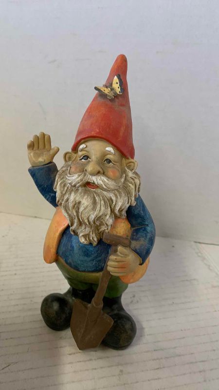 View 4 of PAIR OF GARDEN GNOMES LONGEST 9 1/2” WIDE