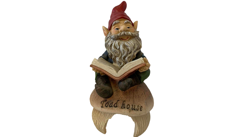View 1 of GARDEN GNOME TOAD HOUSE, 12” TALL