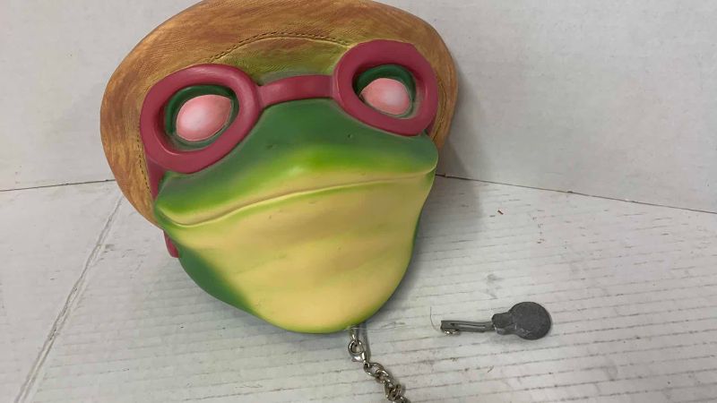 View 2 of THREE PIECE RESIN FROG POND FLOATER 22” LONG