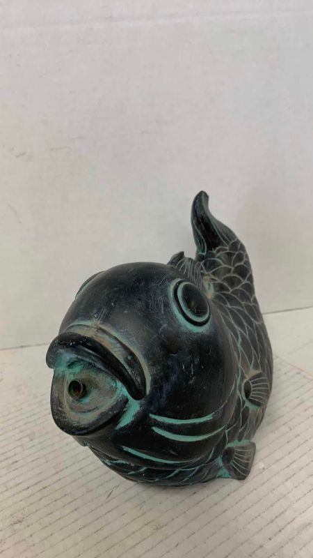 View 2 of RESIN KOI FISH SPLITTER 10” X 6”